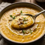 Pumpkin Soup Roasted Cozy Savory Dinner