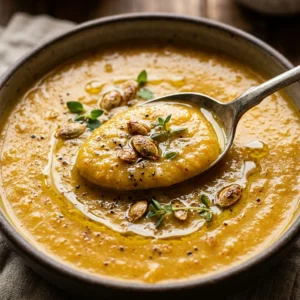 Pumpkin Soup Roasted Cozy Savory Dinner