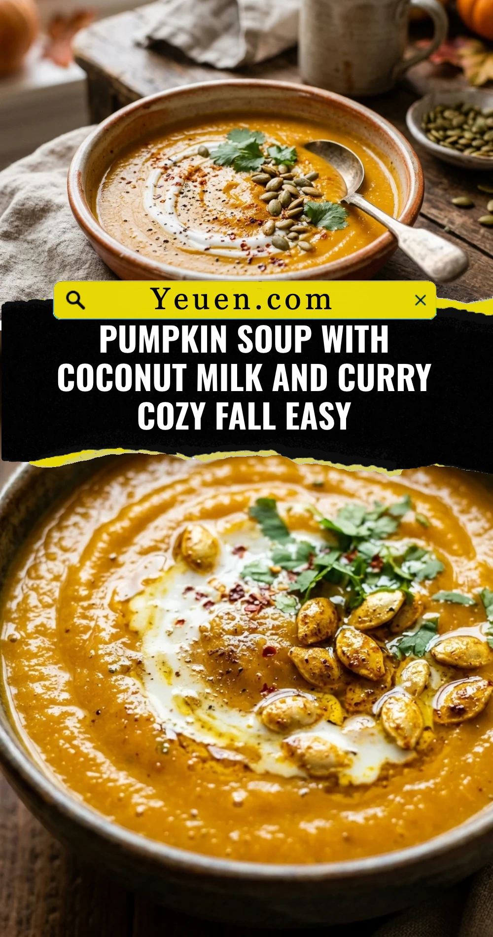 Pumpkin Soup With Coconut Milk And Curry Cozy Fall Easy