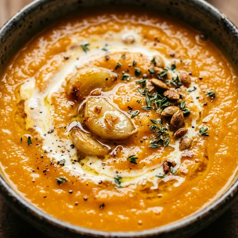 Pumpkin Soup With Roasted Garlic And Cream Cozy Fall Dinner