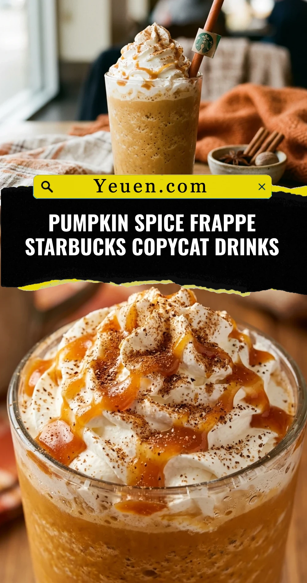 Pumpkin Spice Frappe Starbucks Copycat Drinks