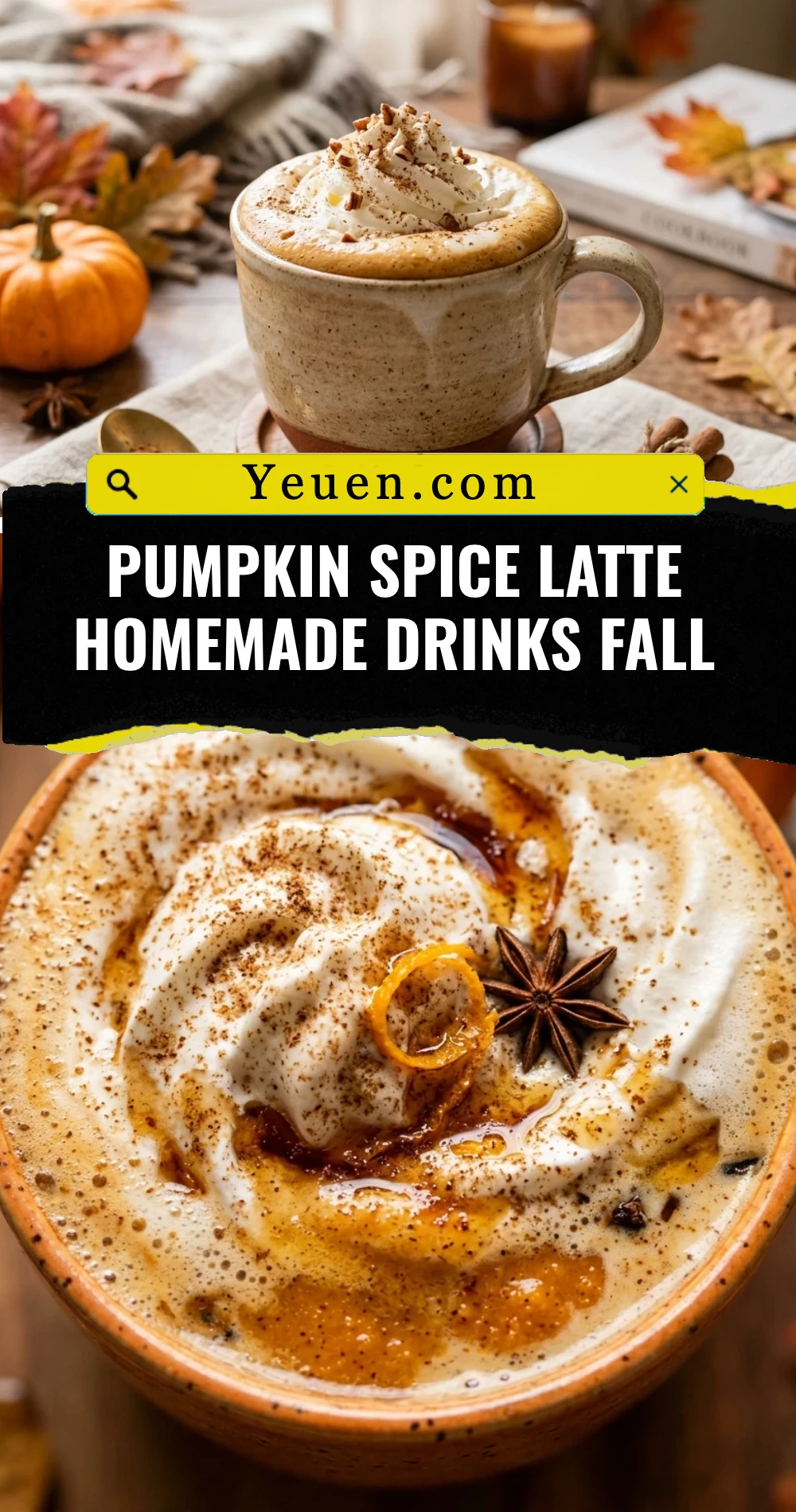 Pumpkin Spice Latte Homemade Drinks Fall