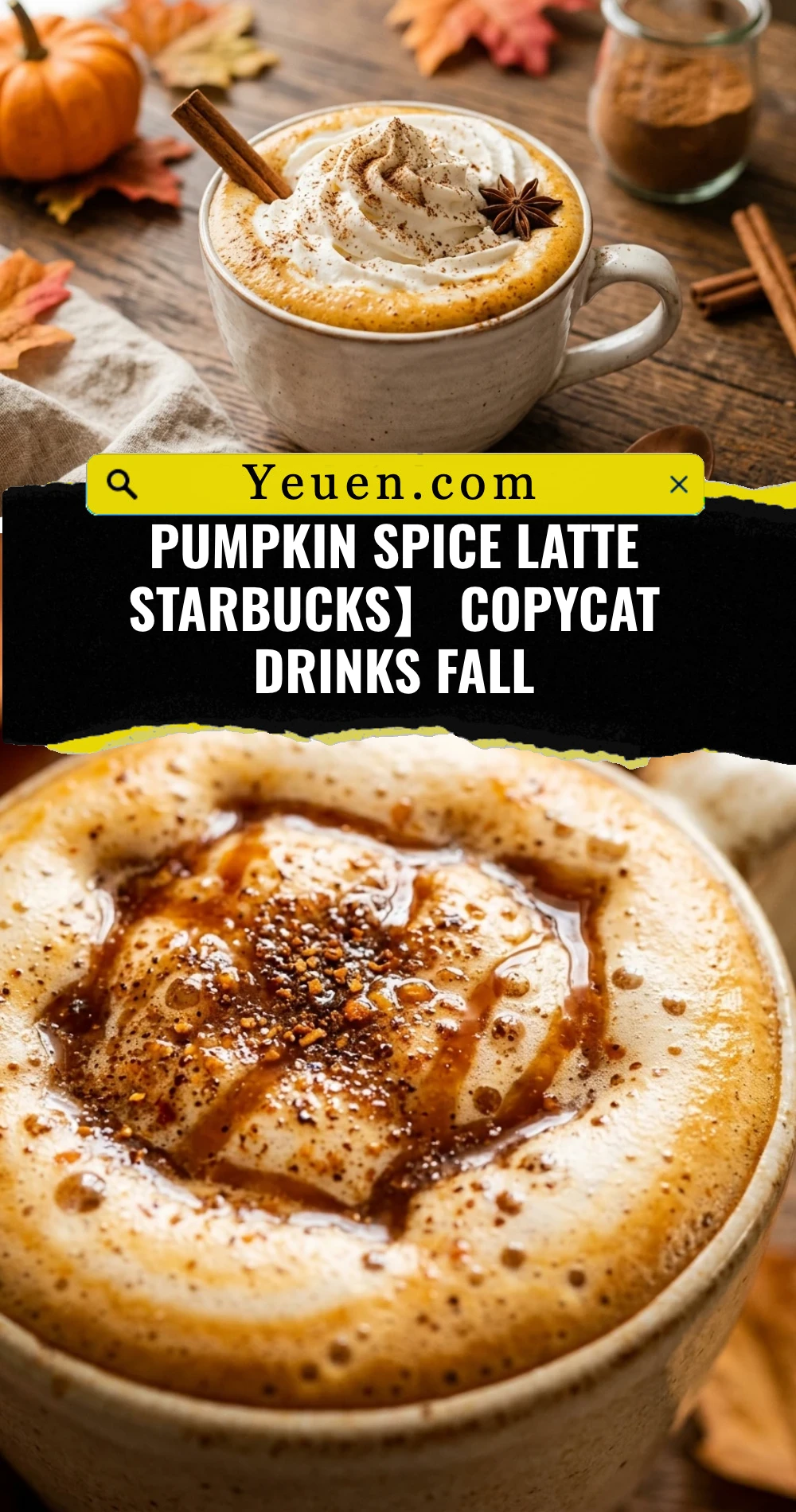 Pumpkin Spice Latte Starbucks】 Copycat Drinks Fall
