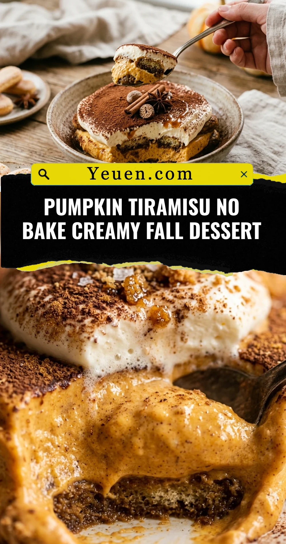 Pumpkin Tiramisu No Bake Creamy Fall Dessert