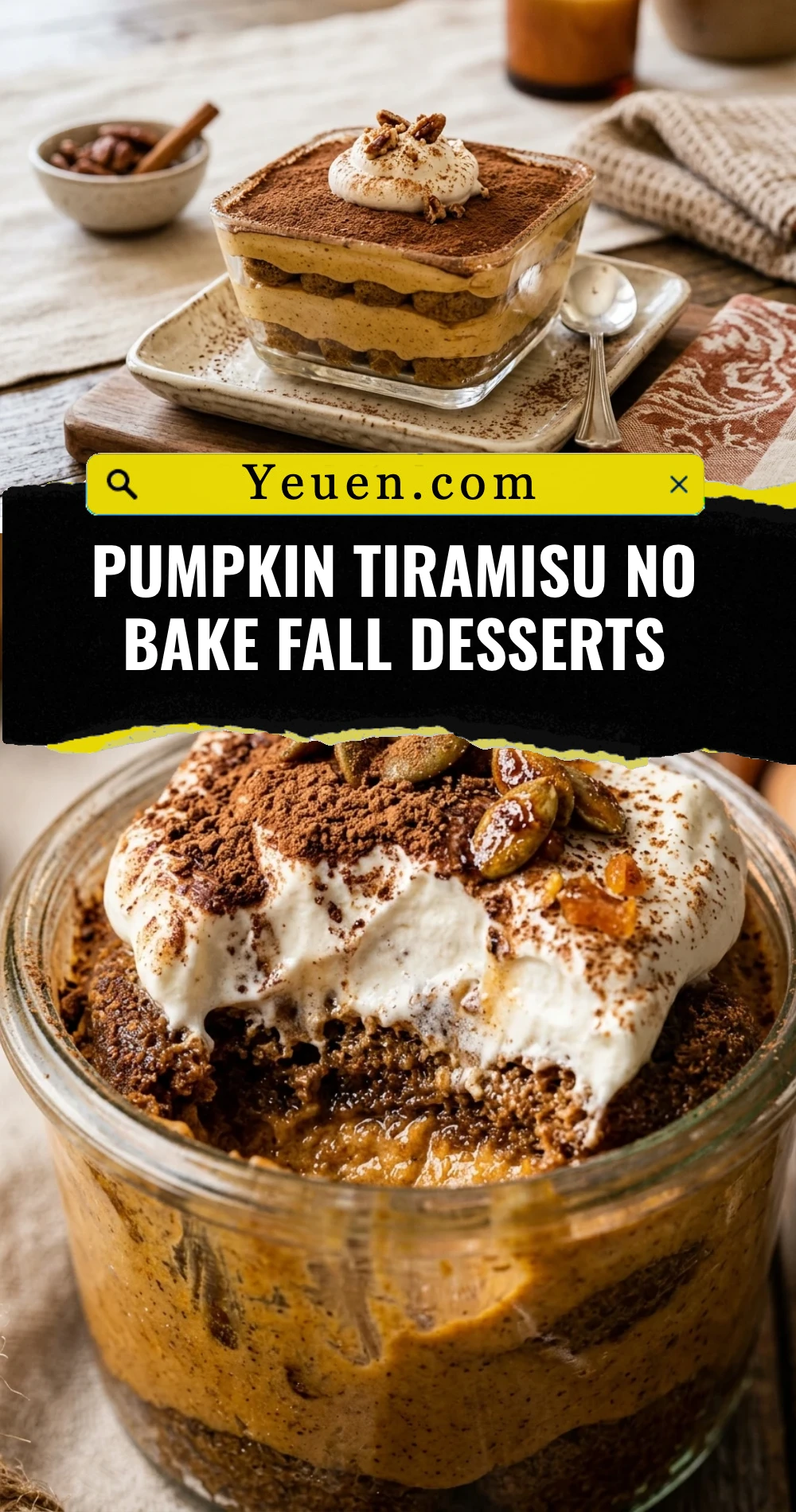 Pumpkin Tiramisu No Bake Fall Desserts