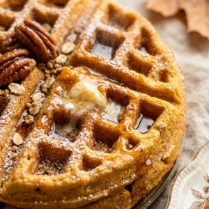Pumpkin Waffles Fluffy Breakfast Fall Oats
