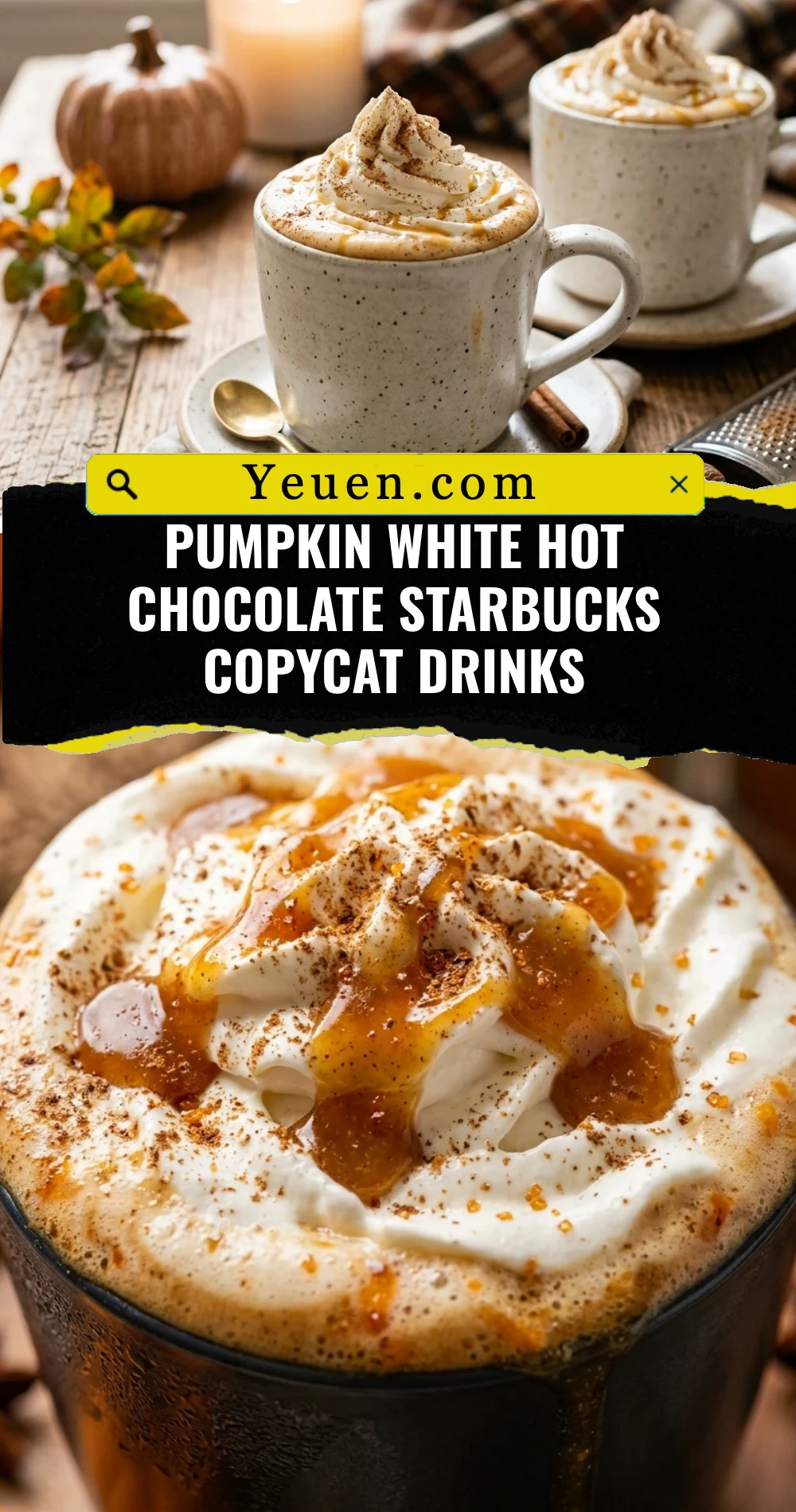 Pumpkin White Hot Chocolate Starbucks Copycat Drinks