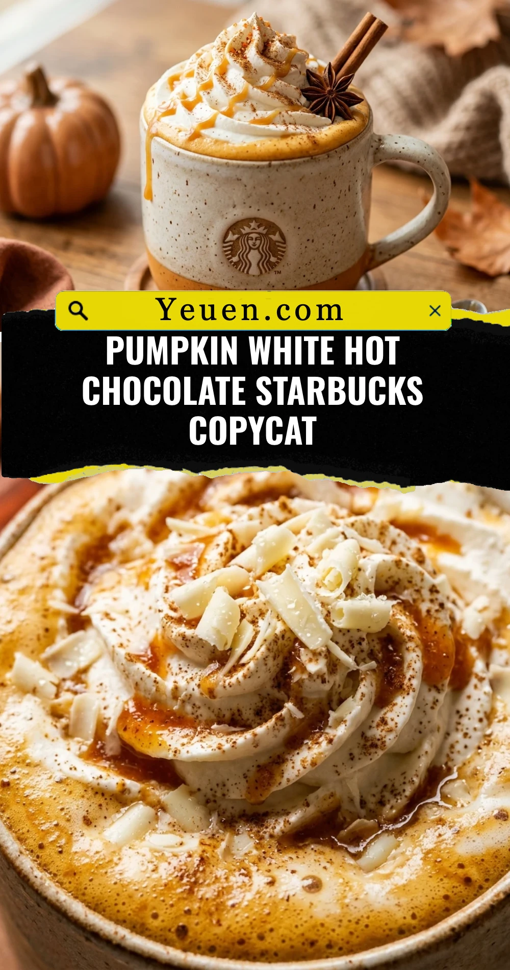 Pumpkin White Hot Chocolate Starbucks Copycat