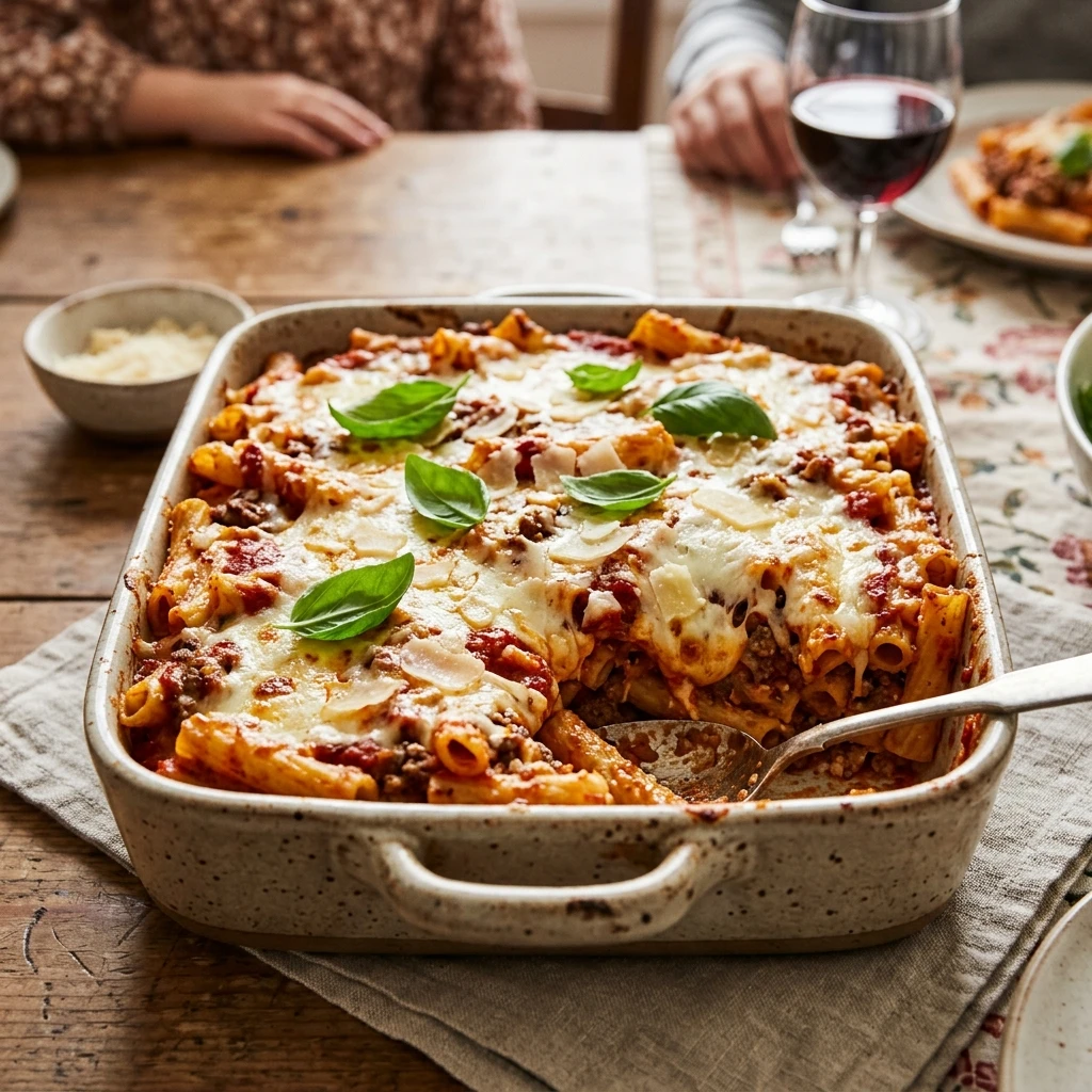 Quick & Easy Baked Ziti Cheesy Family Dinner
