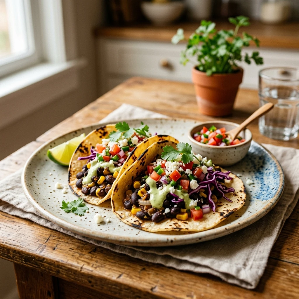 Quick & Easy Black Bean Tacos $1 Per Taco 10 Min