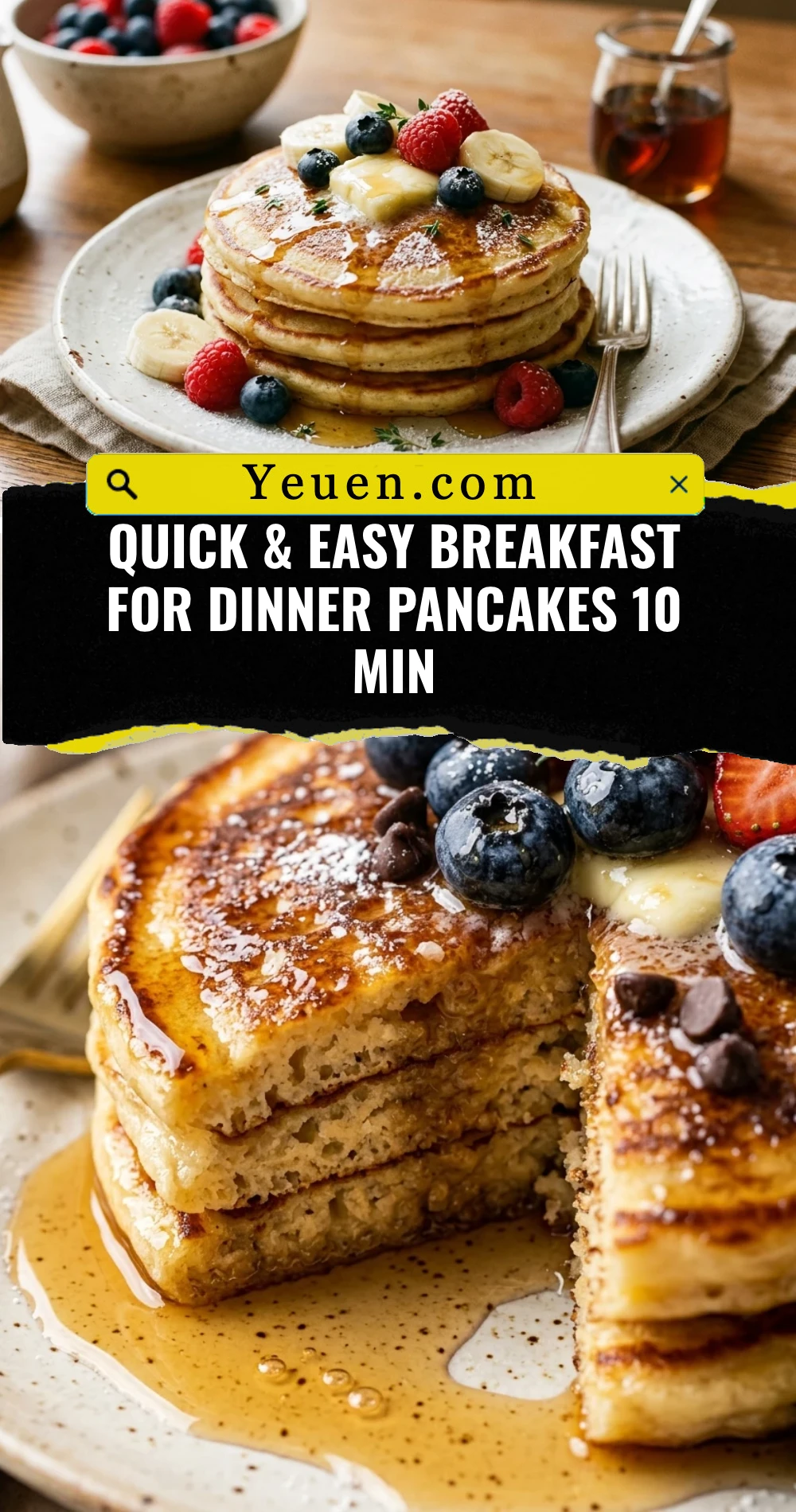 Quick & Easy Breakfast For Dinner Pancakes 10 Min