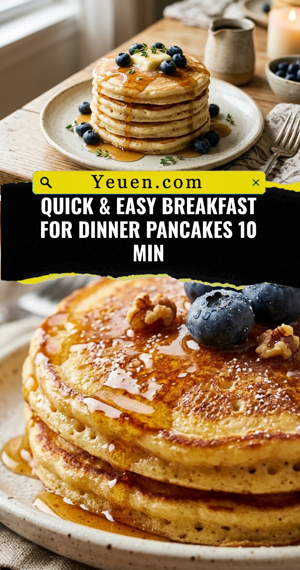 Quick & Easy Breakfast For Dinner Pancakes 10 Min