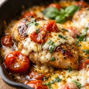 Quick & Easy Caprese Chicken Skillet 20 Min