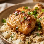 Quick & Easy Honey Garlic Chicken And Rice 20 Min