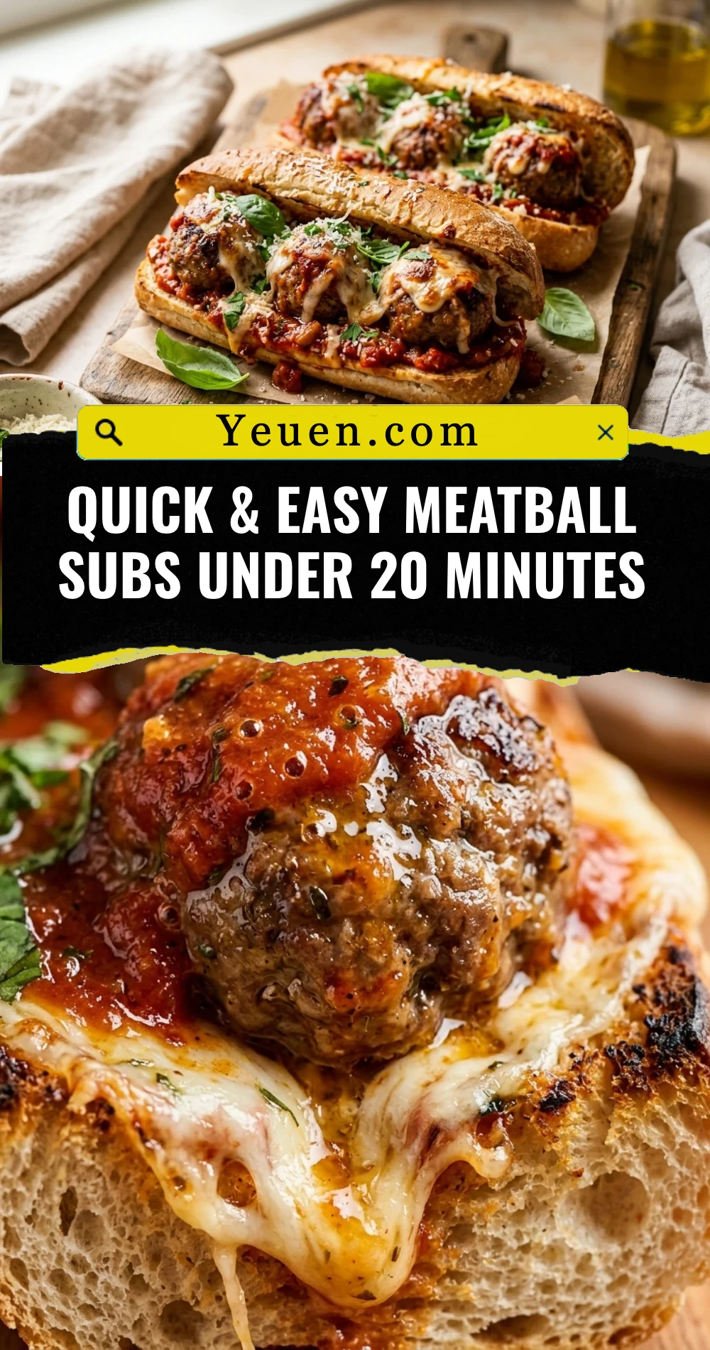 Quick & Easy Meatball Subs Under 20 Minutes