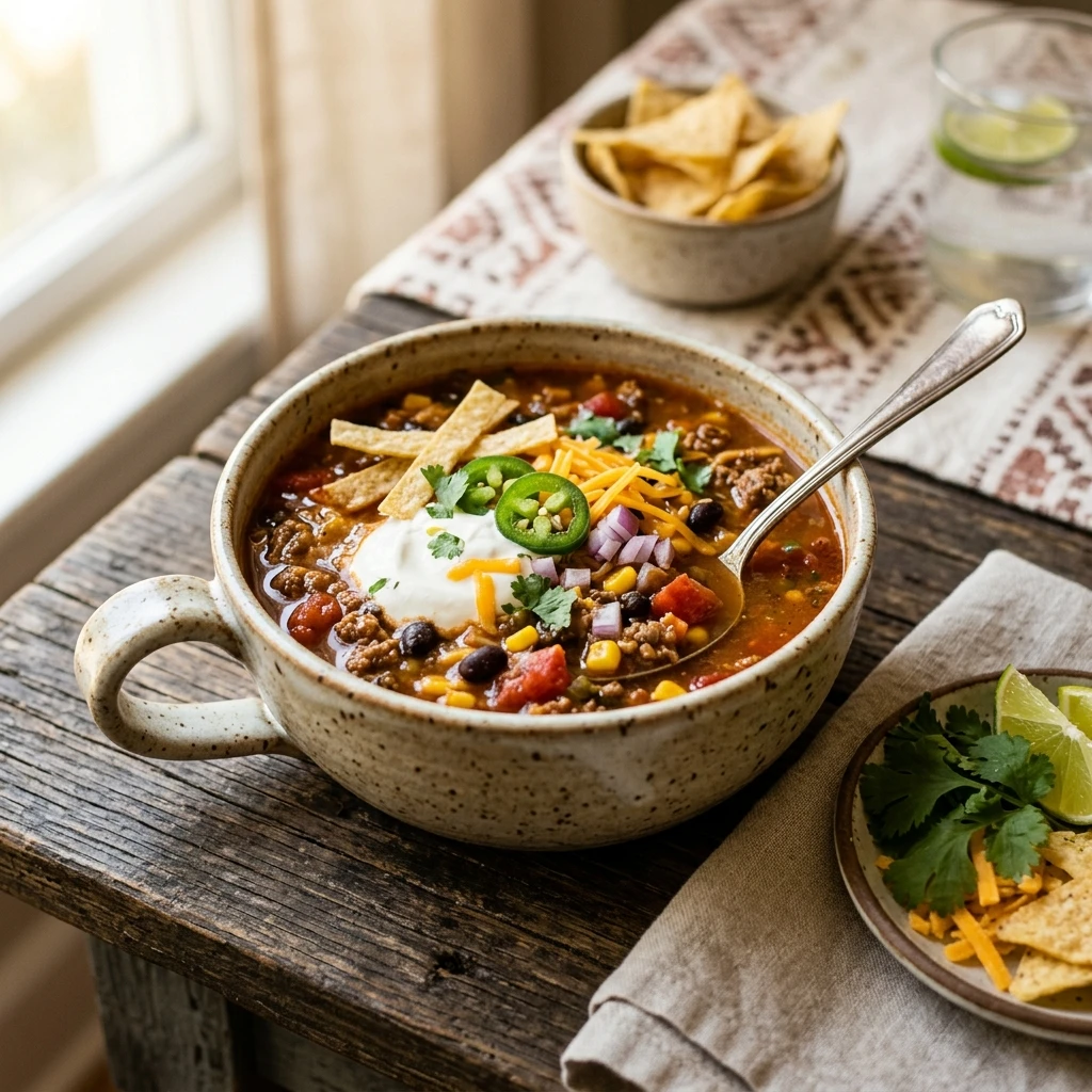 Quick & Easy Taco Soup 20 Minute Family Favorite