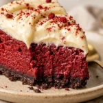 Red Velvet Cheesecake Creamy Baked Easy Flavored Viral Recipe