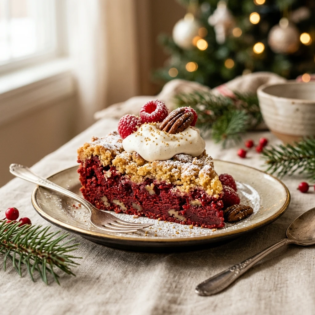 Red Velvet Dump Cake Christmas Easy 3 Ingredient Holiday