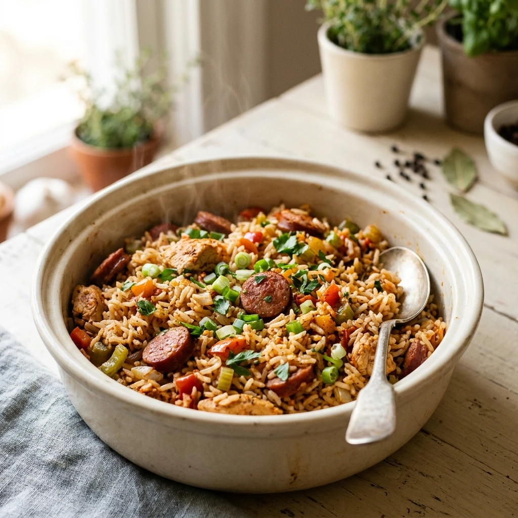 Rice Cooker Cajun Rice Hack Easy One Pot Fluffy Family