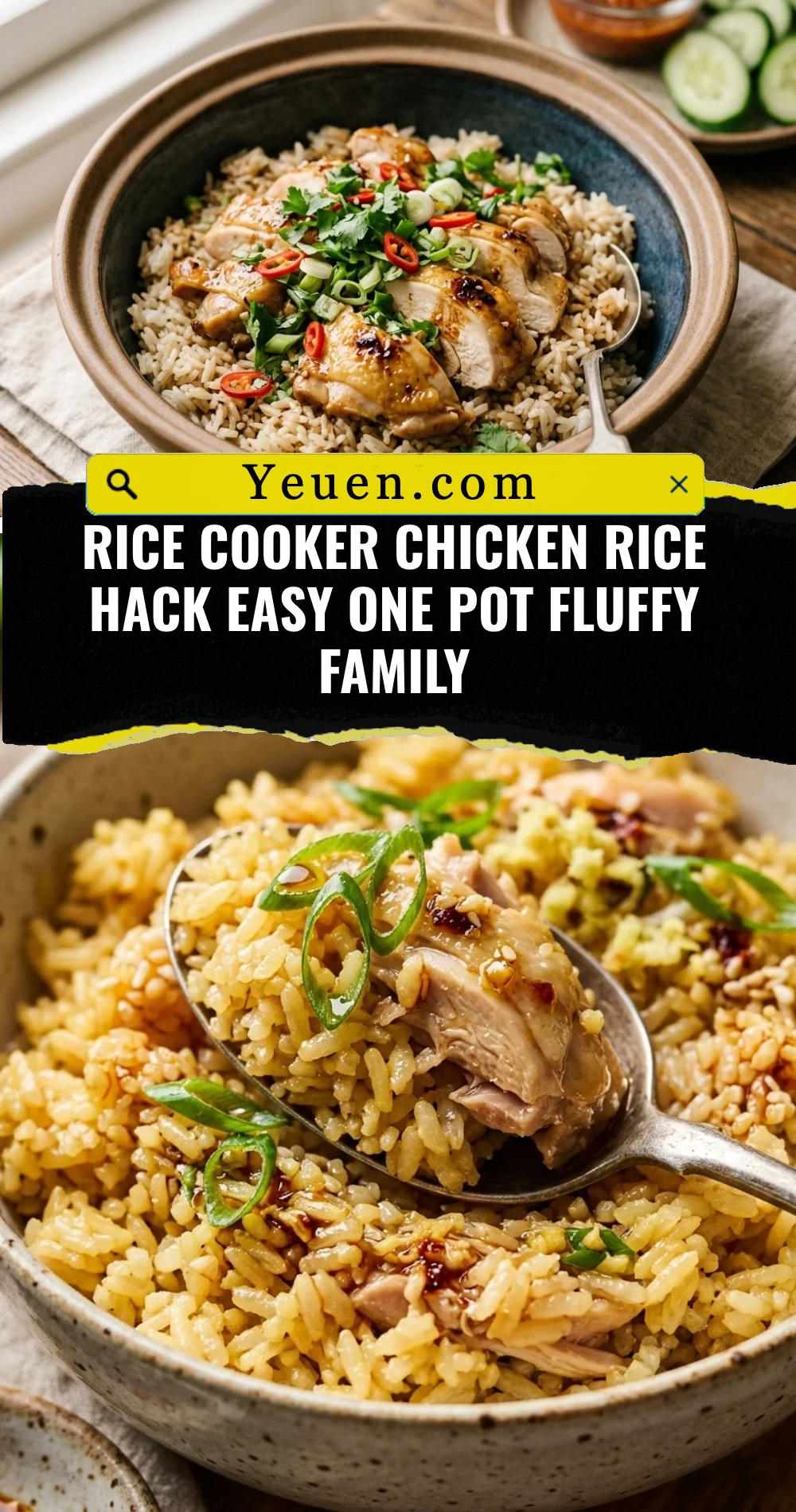Rice Cooker Chicken Rice Hack Easy One Pot Fluffy Family