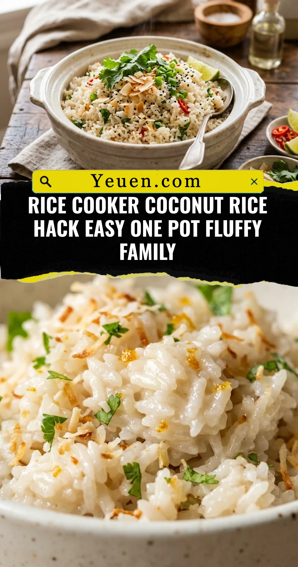 Rice Cooker Coconut Rice Hack Easy One Pot Fluffy Family