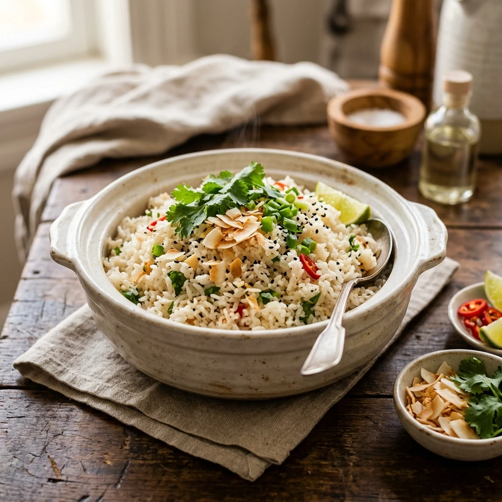 Rice Cooker Coconut Rice Hack Easy One Pot Fluffy Family