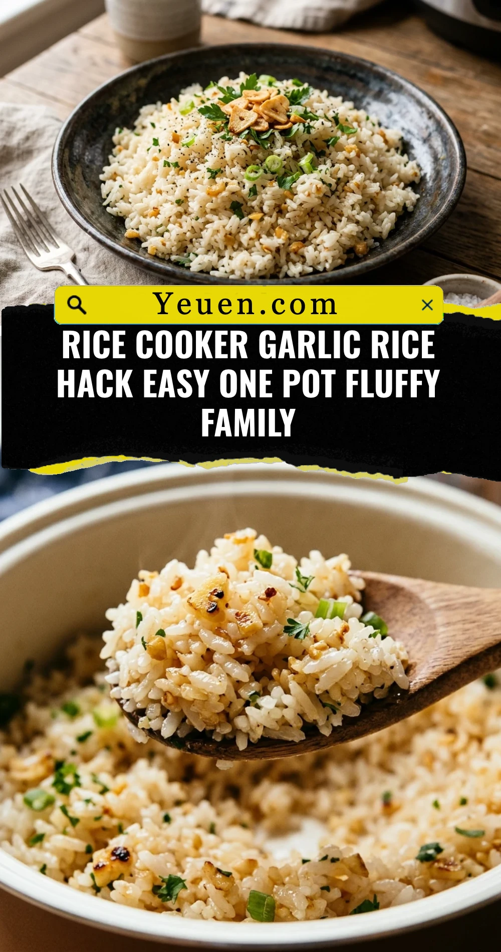Rice Cooker Garlic Rice Hack Easy One Pot Fluffy Family