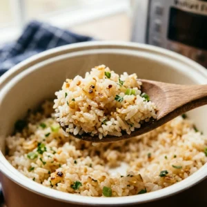 Rice Cooker Garlic Rice Hack Easy One Pot Fluffy Family