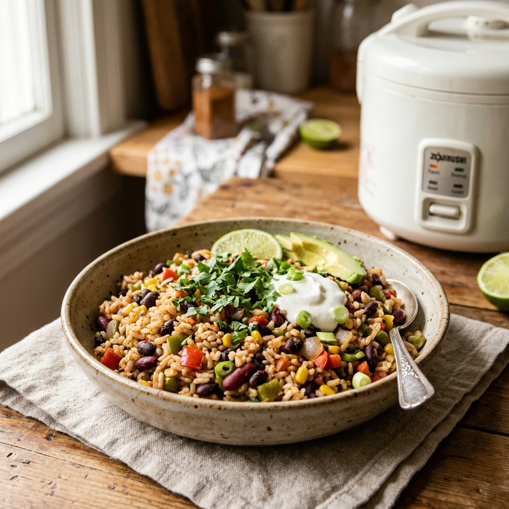 Rice Cooker Rice And Beans Hack Easy One Pot Fluffy Family