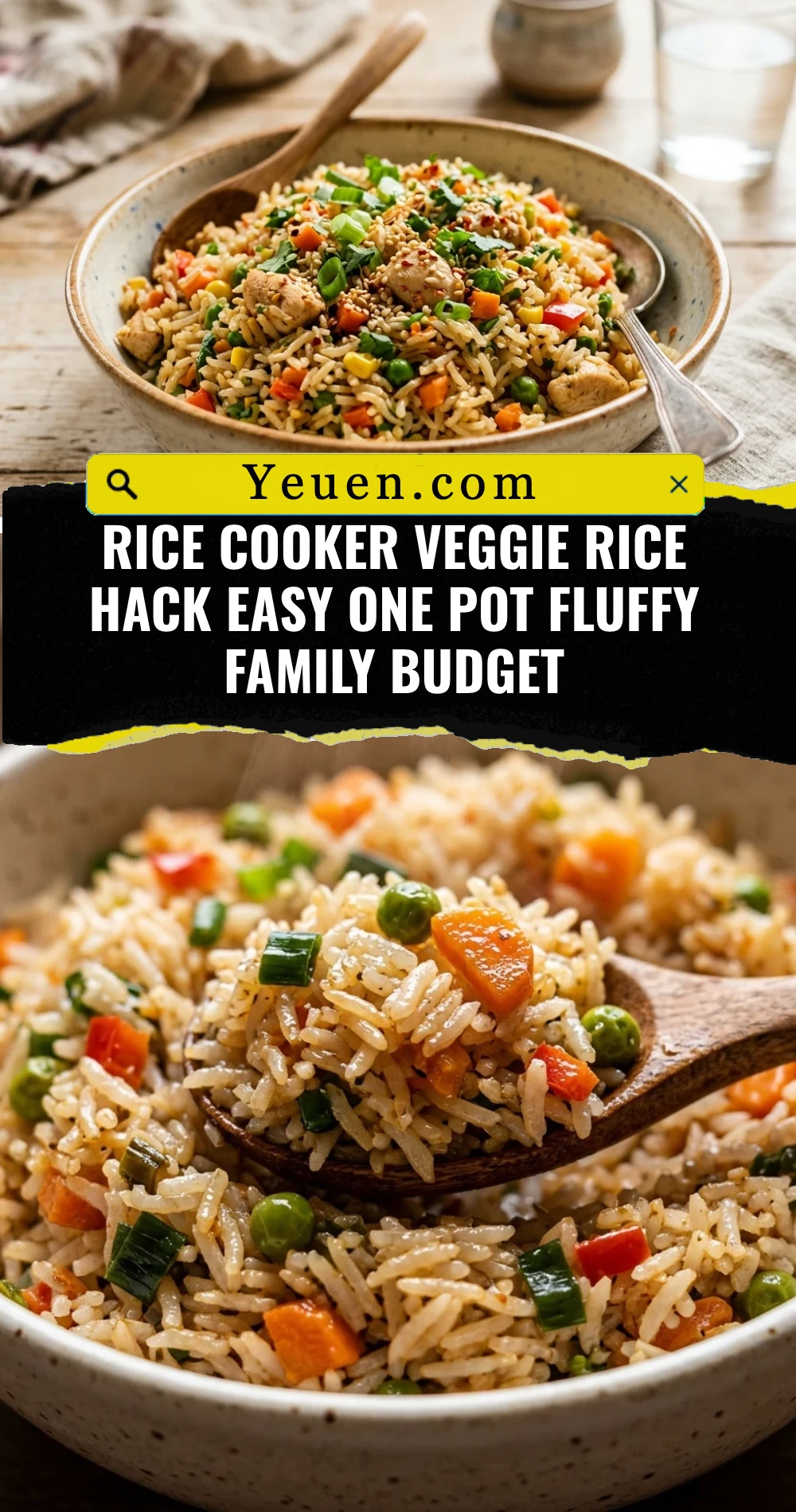 Rice Cooker Veggie Rice Hack Easy One Pot Fluffy Family Budget