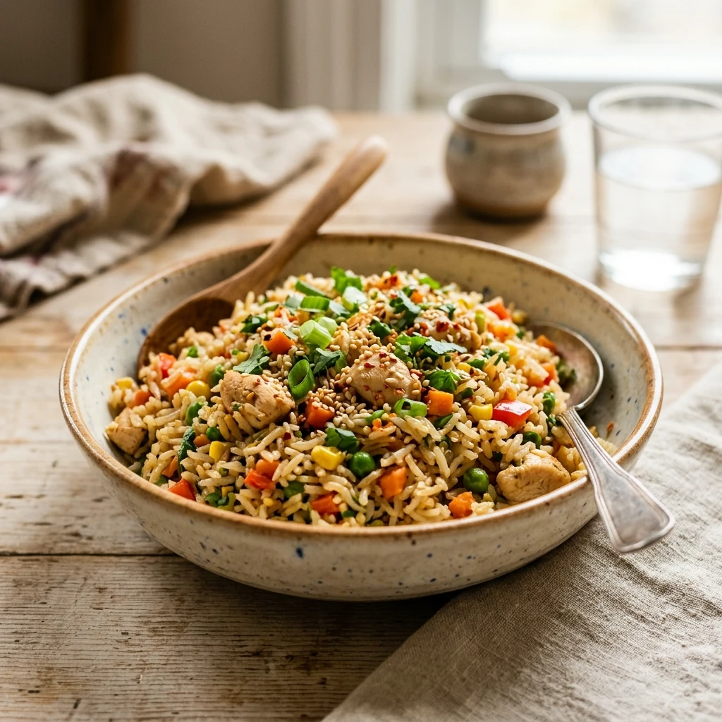 Rice Cooker Veggie Rice Hack Easy One Pot Fluffy Family Budget