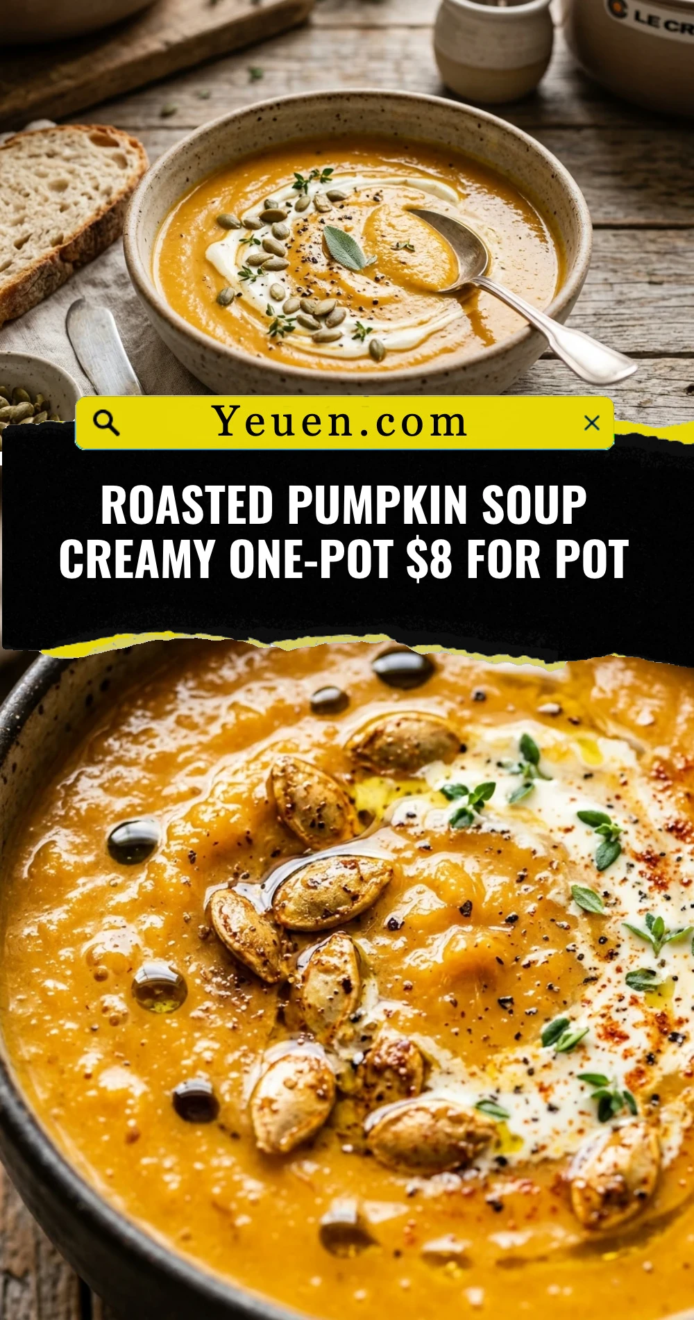 Roasted Pumpkin Soup Creamy One-Pot $8 For Pot