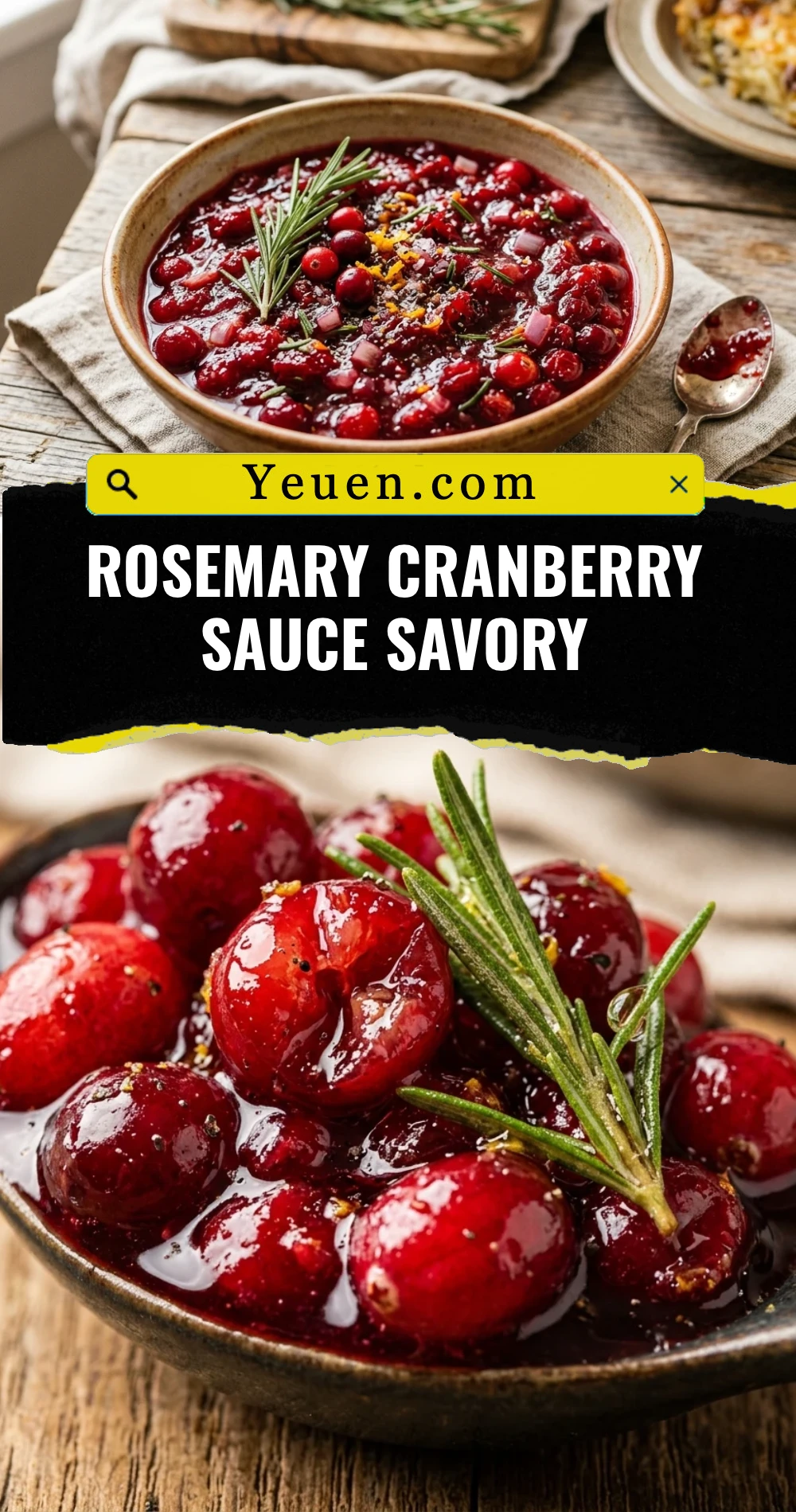 Rosemary Cranberry Sauce Savory