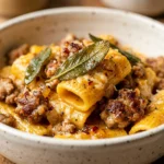 Savory Pumpkin Pasta With Sausage And Sage Cozy Dinner