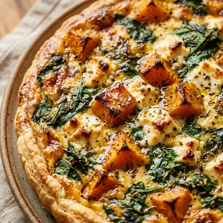 Savory Pumpkin Quiche With Spinach And Feta Fall Brunch