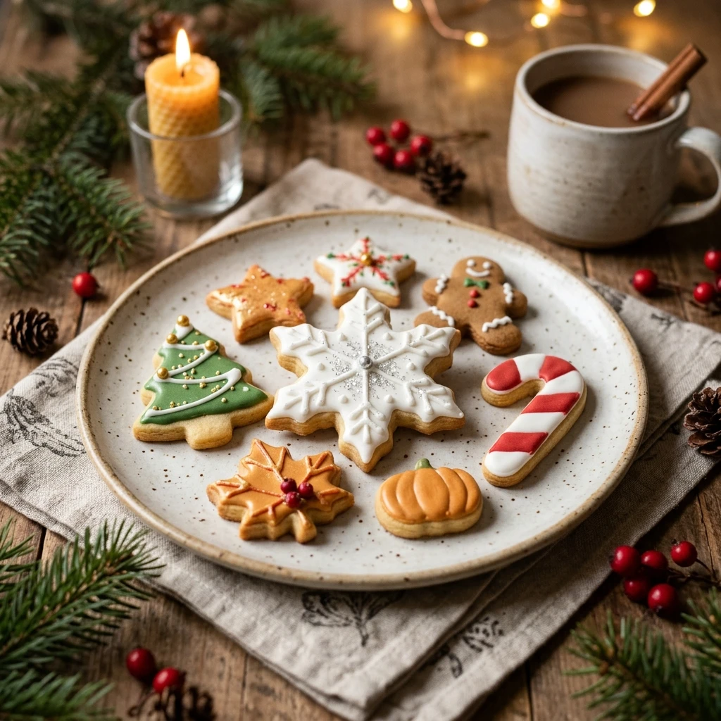 Seasonal Christmas Cookies Easy Fall Holiday Sugar