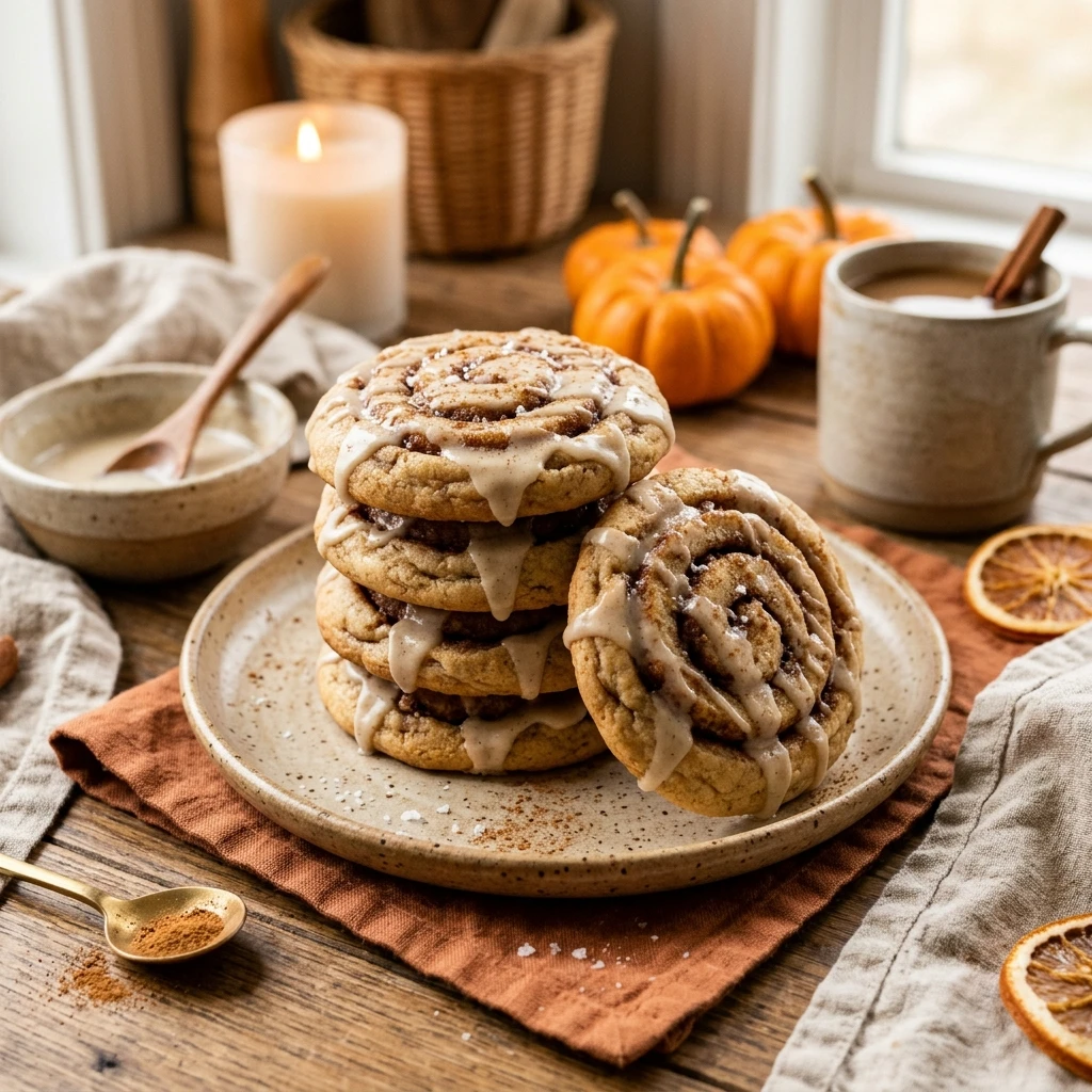 Seasonal Cinnamon Roll Cookies Easy Fall Holiday