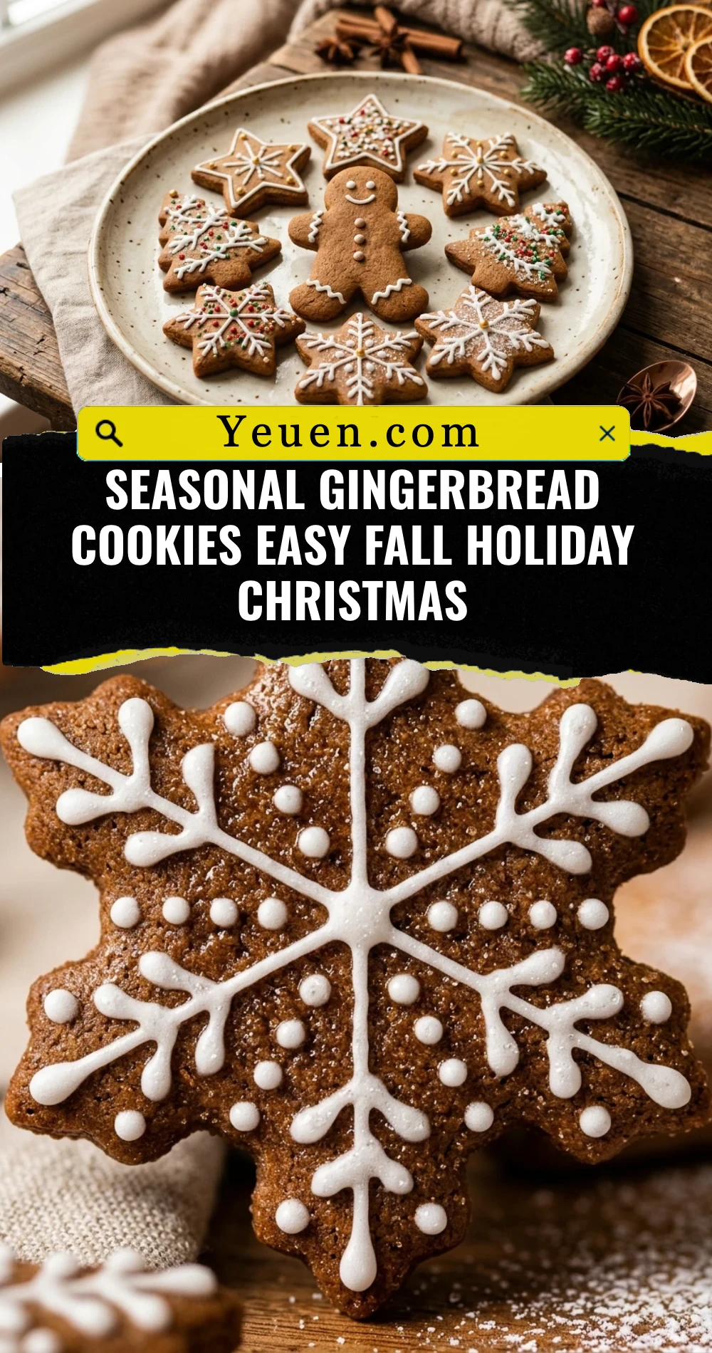 Seasonal Gingerbread Cookies Easy Fall Holiday Christmas