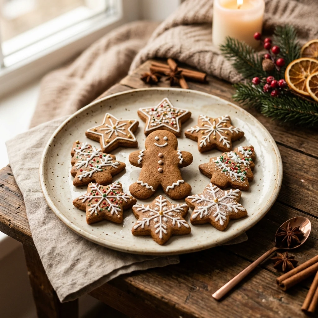 Seasonal Gingerbread Cookies Easy Fall Holiday Christmas