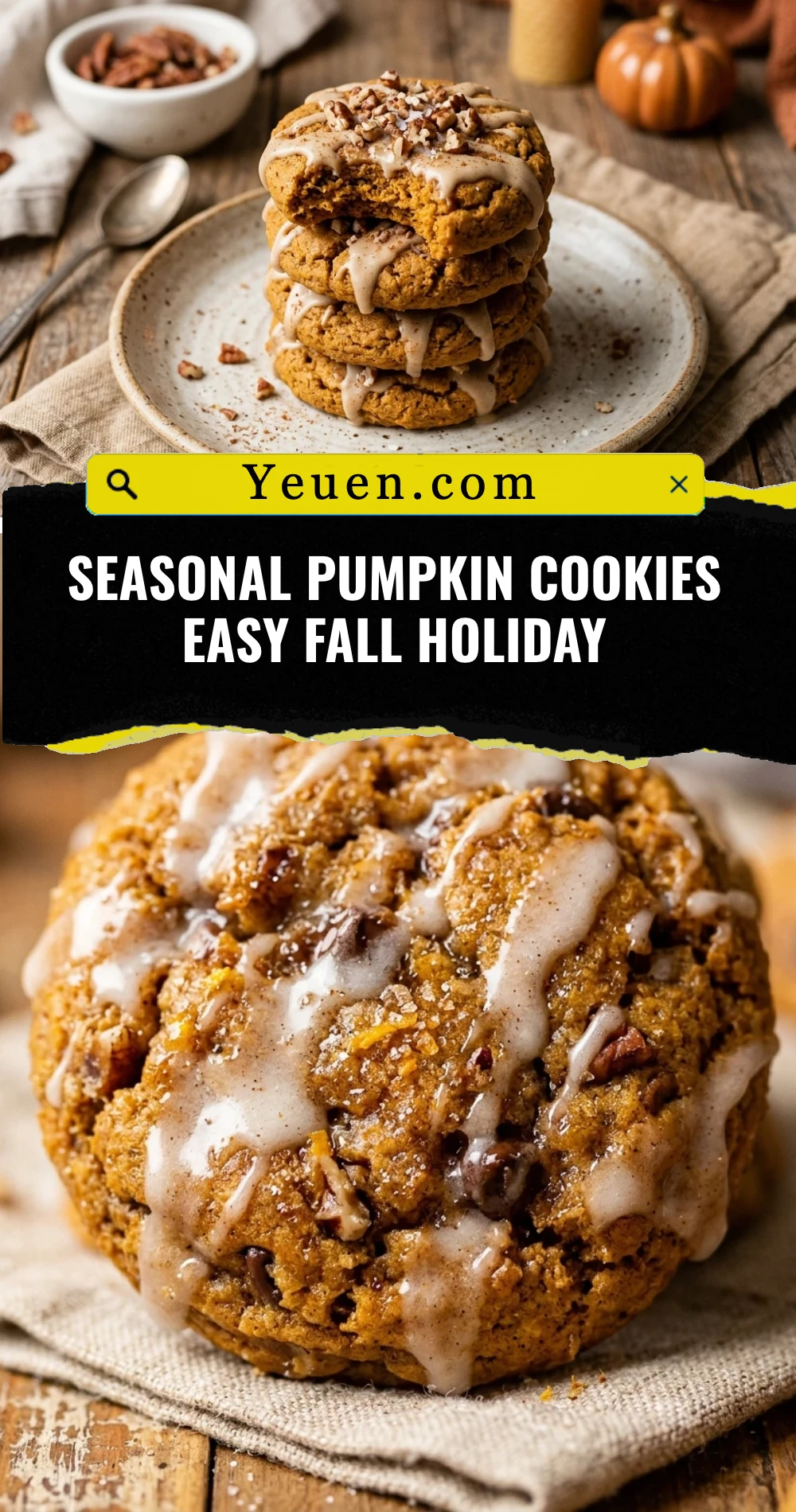 Seasonal Pumpkin Cookies Easy Fall Holiday