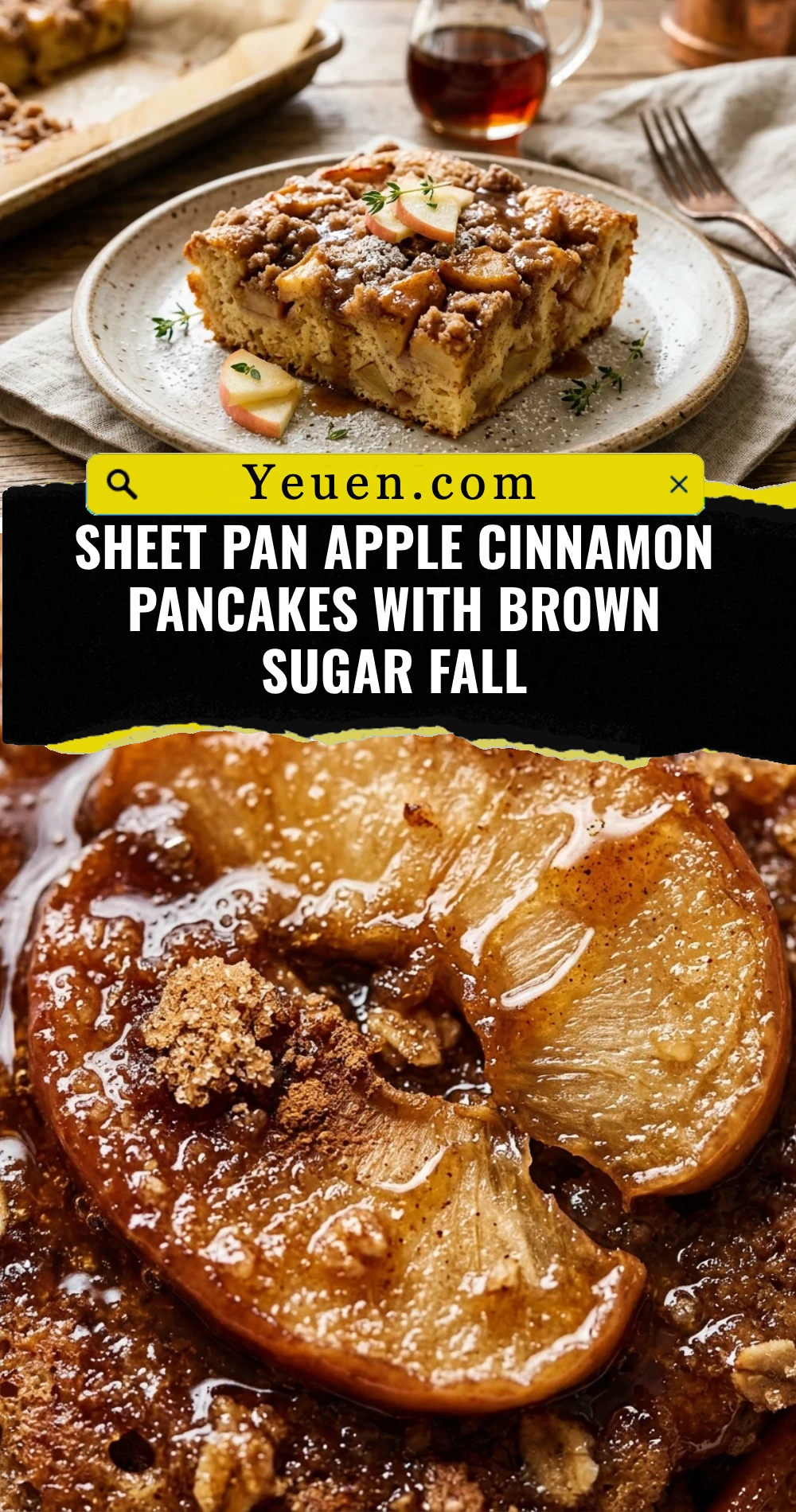Sheet Pan Apple Cinnamon Pancakes With Brown Sugar Fall
