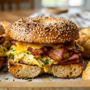 Sheet Pan Bagel Sandwiches Easy Brunch Feed A Crowd