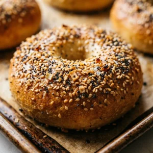 Sheet Pan Bagels With Everything Seasoning Easy Brunch No Boil