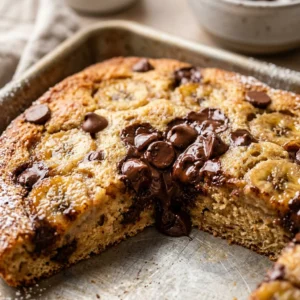 Sheet Pan Banana Pancakes With Chocolate Chips No Flip