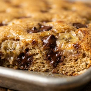 Sheet Pan Banana Pancakes With Chocolate Chips No Flip