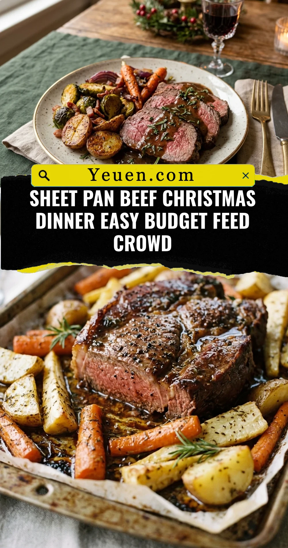 Sheet Pan Beef Christmas Dinner Easy Budget Feed Crowd