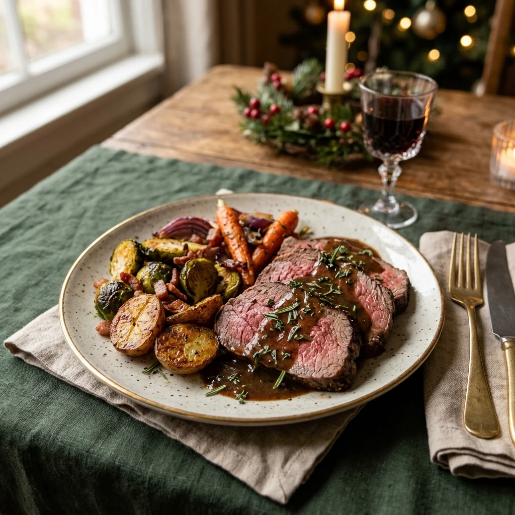 Sheet Pan Beef Christmas Dinner Easy Budget Feed Crowd