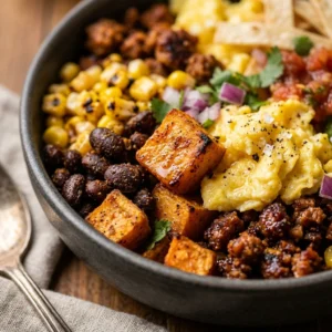 Sheet Pan Breakfast Burrito Bowl Freezer Meal Prep