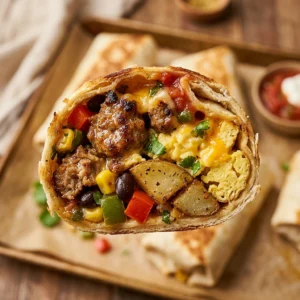 Sheet Pan Breakfast Burritos Freezer Meal Prep Feeds 8