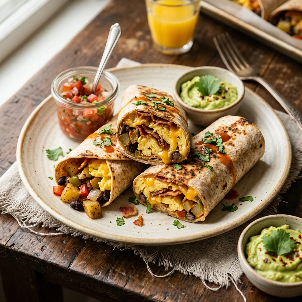 Sheet Pan Breakfast Burritos With Bacon And Cheese Freezer